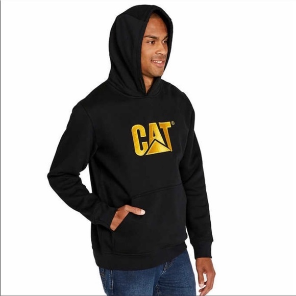 CAT Men Hooded Sweatshirt - BLACK - Picture 3 of 5